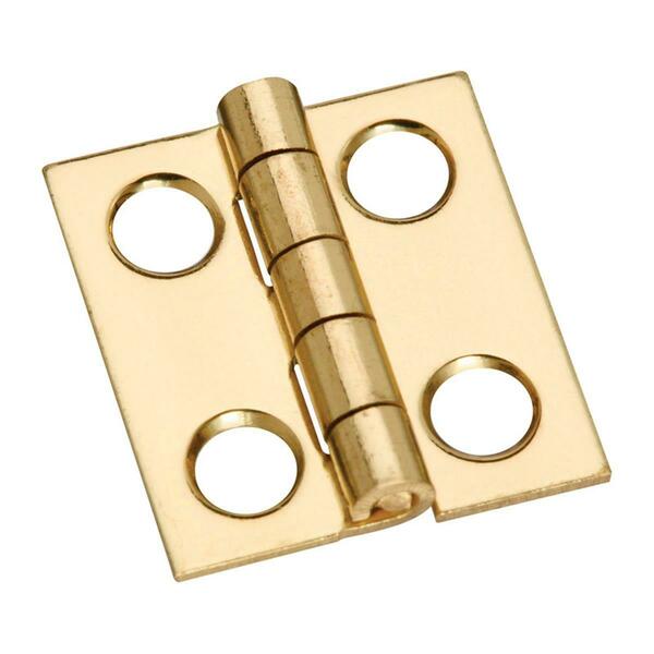 National Mfg Sales 0.75 x 0.68 in. Solid Brass Decorative Hinge , 4PK 5701586